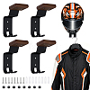 2 Bags Wood & Carbon Alloy Motorcycle Helmet Rack ODIS-DL0001-11-1