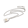 Religion Two Tone 304 Stainless Steel Holy Spirit Bird Rectangle Medal Pendant Necklaces for Women NJEW-K304-02GP-4