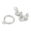 Brass Micro Pave Clear Cubic Zirconia Toggle Clasps KK-K391-06P-2