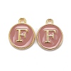 Golden Plated Alloy Enamel Charms ENAM-S118-07F-1