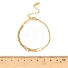 Rectangle 304 Stainless Steel Link Bracelets BJEW-Z174-01G-3