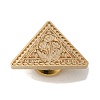 Golden Plated Triangle Shaped Wax Seal Brass Stamp Head STAM-K001-04G-05-2