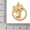 Christmas Theme Brass Micro Pave Cubic Zirconia Pendants KK-K385-120G-4