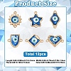 12Pcs 6 Styles Alloy Enamel Blue Evil Eye Links Connector Charms with Resin ENAM-YW0009-25-2
