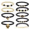 9Pcs 9 Styles Handmade Polymer Clay Heishi Beads Stretch Bracelets BJEW-WH0012-101B-1