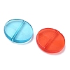 Flat Round Transparent Acrylic Beads X-MACR-R546-26-3