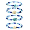 Electroplated Glass Beaded Stretch Bracelets BJEW-JB10900-1