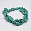 Dyed Nuggets Natural Howlite Beads Strands G-M139-11-A-2