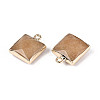 Dyed Natural White Jade Faceted Pendants G-T139-95E-2