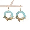 Alloy Enamel Dangle Earrings WGF042D-01-5