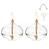 Transparent Glass Candle Holders with Candle Wick LS-DIY-WH0308-996B-1