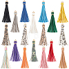18Pcs PU Leather Tasserl Big Pendants FIND-CL0001-86-7