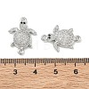 Brass Micro Pave Clear Cubic Zirconia Sea Animals Connector Charms KK-H280-01A-P-3
