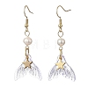 Glass Dangle Earrings EJEW-JE07309-4