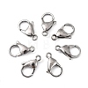 Polished 316 Surgical Stainless Steel Lobster Claw Clasps X-STAS-R072-18A-4
