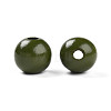 Painted Natural Wood Beads WOOD-A018-16mm-06-2