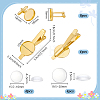 DIY Brass Cufflinks & Tie Clip Making Kits DIY-PH0035-72B-2