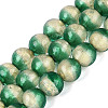 Handmade Lampwork with Gold Powder Beads Strands LAMP-N037-06B-03-1