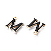 Rack Plating Alloy Enamel Pendants ENAM-T024-53M-G-2