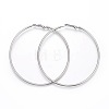 Tarnish Resistant 201 Stainless Steel Hoop Earrings EJEW-F188-24P-E-1