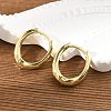 Brass Huggie Hoop Earrings EJEW-C502-11G-1