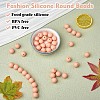 100Pcs Silicone Beads Round Rubber Bead 15MM Loose Spacer Beads for DIY Supplies Jewelry Keychain Making JX469A-2