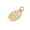 Brass Micro Pave Clear Cubic Zirconia Pendants CU-CBA7D12-13G-2