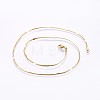 304 Stainless Steel Flat Snake Chain Necklaces NJEW-O102-27G-1