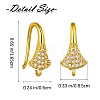 10 Pair Brass Micro Pave Clear Cubic Zirconia Earring Hooks ZIRC-SZ0005-01-2