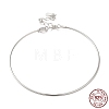 Anti-Tarnish Rhodium Plated 925 Sterling Silver Bangles LS-BJEW-G681-01B-P-1