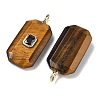 Natural Tiger Eye Faceted Pendants G-F819-02G-01-2