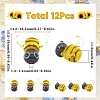 12Pcs Handmade Lampwork Beads LAMP-SC0001-34-2