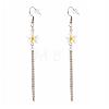 Millefiori Glass Flower Dangle Earrings Set EJEW-JE04468-4