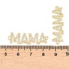 Mother's Day Brass Micro Pave Clear Cubic Zirconia Connector Charm KK-F931-27B-G-3
