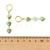 Gemstone Leverback Dangle Earrings for Women EJEW-JE07282-6
