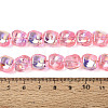 Electroplate Transparent Glass Beads Strands EGLA-N057-02A-06-4