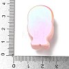Electroplate Number Theme Resin Beads RESI-Q015-01I-3