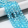 Electroplate Glass Bead Strands LS-EGLA-R015-8mm-12-1