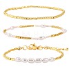 3Pcs Imitation Pearl Beaded Stretch Bracelets Sets for Women AM8486-4-5