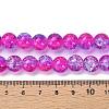 Spray Painted Crackle Glass Beads Strands CCG-Q002-10mm-09-5