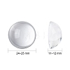 Transparent Half Round Glass Cabochons X-GGLA-R027-25mm-4