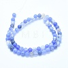 Natural Blue Chalcedony Beads Strands X-G-G765-30-6mm-2