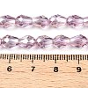 Transparent Electroplate Glass Beads Strands EGLA-N013-T4mm-B02-4