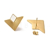 Enamel Triangle with Rhombus Stud Earrings STAS-H175-13G-2