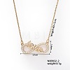 Brass with Rhinestone Pendant Necklaces OP1467-1-1