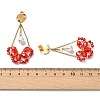 Electroplate Glass Dangle Earrings for Women EJEW-MZ00796-02-5