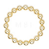 Classic Golden Tone Round Brass Beaded Stretch Bracelets for Women Men IN4084-1-1