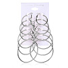 Alloy Hoop Earrings Sets WG0E569-02-1