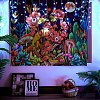 Black Light Abstract Botanical Wall Tapestry JX154E-1