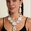 Exaggerated Resin Nuggets Pendant Beaded Necklaces for Women WG13923-01-4